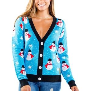 Tipsy Elves Snowman Cardigan
